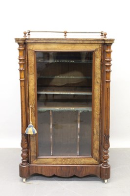 Lot 1202 - Victorian walnut music cabinet