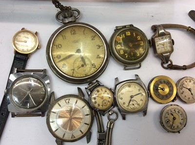 Lot 675 - Selection various wristwatches, pocket watches and watch parts