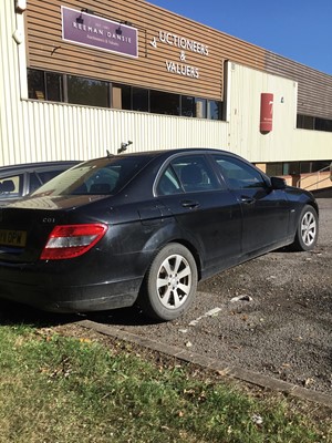 Lot 147 - 2012 Mercedes Benz C180 Saloon 1.8 petrol, automatic gearbox.  Registration KY11 0PW, finished in black MOT until 18th January 2021.  Supplie with 2 keys