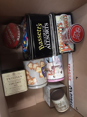 Lot 589 - Selection of vintage advertising tins