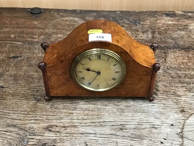 Lot 158 - Good quality 1930s burr walnut mantle clock retailed by Mappin & Webb ltd.
