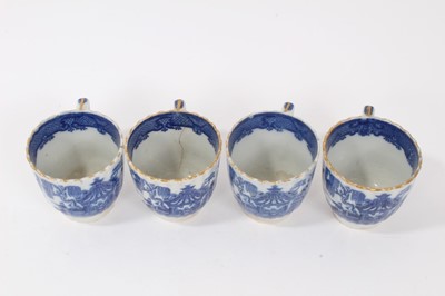 Lot 99 - Set of four Pearlware cups
