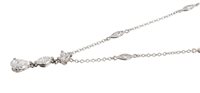 Lot 742 - Diamond pendant necklace with a pear cut...