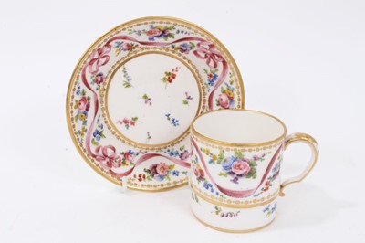 Lot 106 - Antique Sèvres cup and saucer