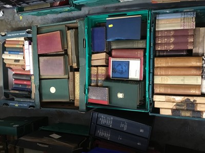Lot 234 - Collection of antique and later books to include antique leather bound volumes, and French books and books various