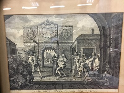 Lot 280 - 19th century engravings, framed. (5)