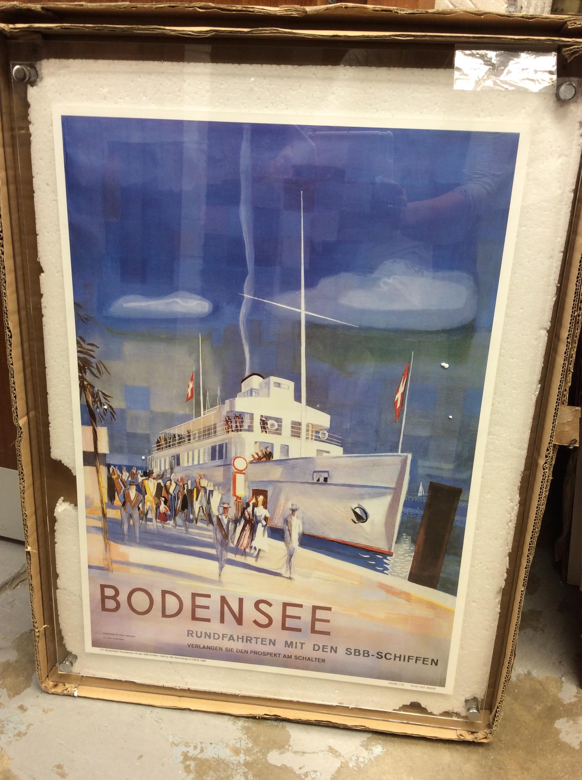 Lot 394 - Bodensee print harbour scene in contemporary