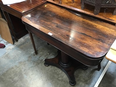 Lot 1059 - Early Victorian rosewood card table