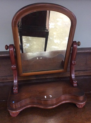 Lot 379 - Victorian mahogany toilet mirror