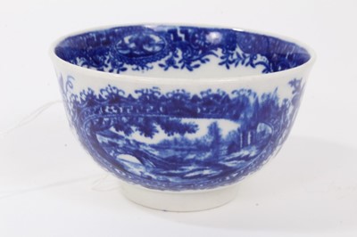Lot 2 - Worcester blue and white tea bowl and saucer