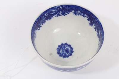 Lot 2 - Worcester blue and white tea bowl and saucer