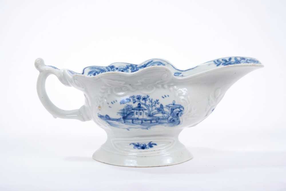 Lot 5 - Worcester blue and white sauceboat