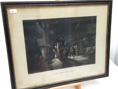Lot 194 - After Charles Cooper Henderson, early Victorian engraving - The Turnpike gate, published 1839, in glazed hogarth frame, 54cm x 69cm