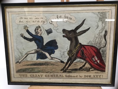 Lot 191 - William Heath (1794-1840)'The Great General ', two other political cartoons (3)
