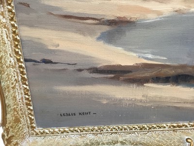 Lot 192 - Leslie Kent (1890-1980) oil on canvas, Harbour scene