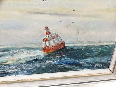Lot 32 - English School, 20th century, oil on canvas - Yacht race, together with another