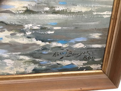 Lot 213 - Alan Bowyer (20th century) oil on board, boating scene