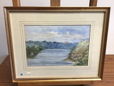Lot 992 - Group of mostly 19th century English School watercolours to include: Margaret Wedderburn, five rural views, Lucy Griffith, three Welsh landscapes, figure fishing on a river, botanical study, two mi...
