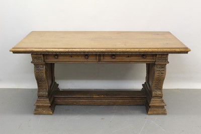 Lot 1207 - Good Italian baroque walnut refectory table