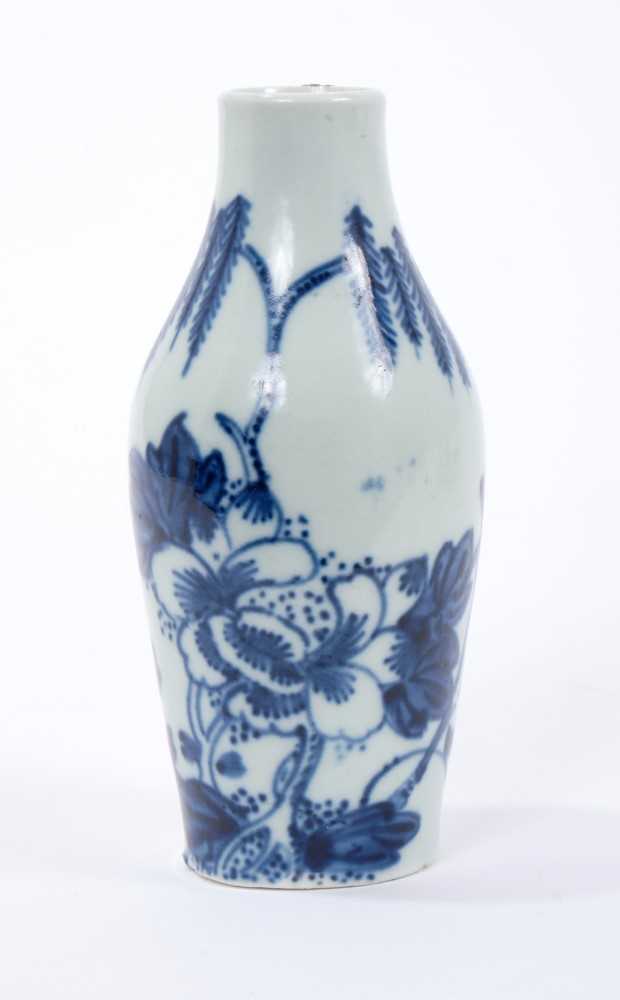 Lot 8 - Chaffers Liverpool blue and white miniature vase