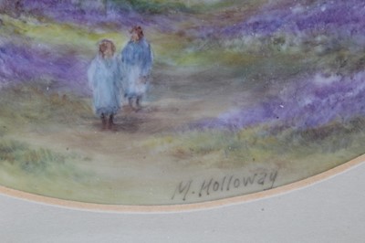 Lot 15 - Framed porcelain plaque by Milwyn Holloway