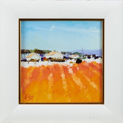 Lot 1145 - *Ian Elliot (born 1946) - oil on canvas in glazed frame - 'Fair morning, by Pisa' signed and dated 2006. 32cm x 32cm