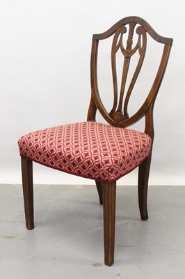 Lot 1042 - George III country mahogany dining chair, together with another