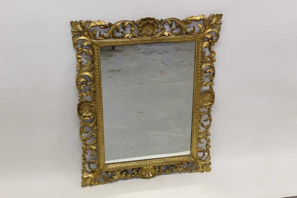 Lot 1252 - 19th century Florentine gilt wall mirror