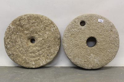 Lot 1253 - Pair of antique Greek millstones, Provenance: from the Greek island of Chios, believed circa 1780