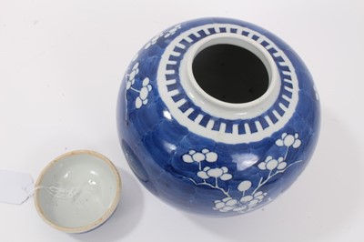 Lot 18 - Late 19th century Chinese blue and white porcelain ginger jar