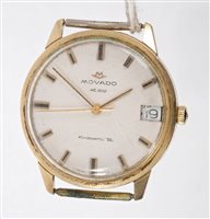 Lot 770 - 1970s Movado 14k gold HS 360 Kingmatic...