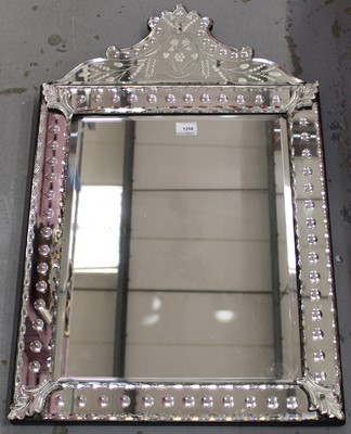 Lot 1258 - 19th century style Venetian wall mirror