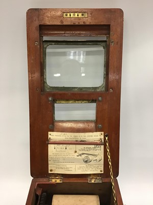 Lot 1898 - Victorian mahogany and brass mounted shop's cash register/till by O'Brien