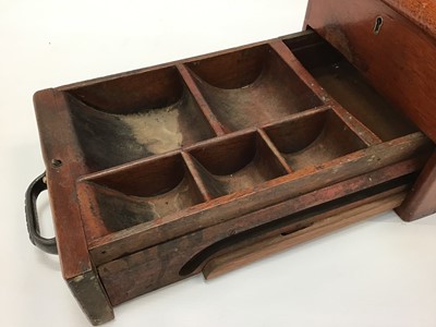 Lot 1898 - Victorian mahogany and brass mounted shop's cash register/till by O'Brien
