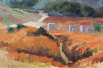 Lot 1113 - David Britton, contemporary, oil on canvas - Near Sizewell Beach, signed, framed, 36cm x 50cm