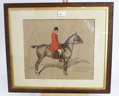 Lot 906 - Edwardian Hunting picture 'CAT 01'