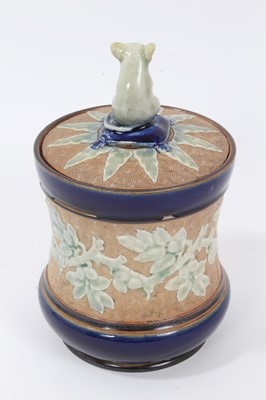 Lot 27 - Royal Doulton Stoneware tobacco jar and cover by George Tinworth