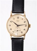 Lot 776 - Gentlemen's Smiths 9ct gold wristwatch with...