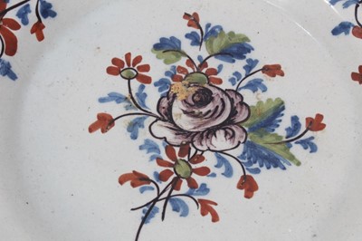 Lot 65 - 18th century Dutch delft polychrome dish
