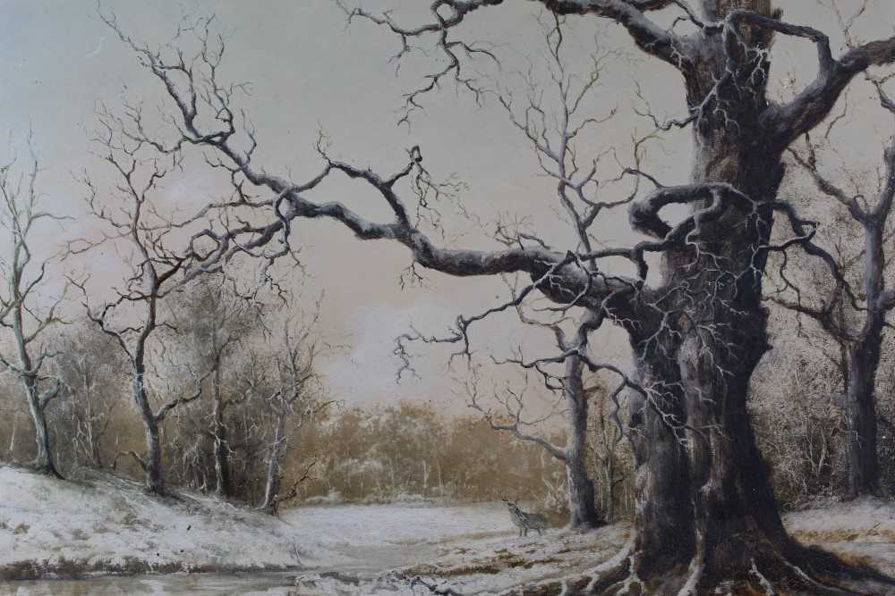 Lot 1193 - Nils Hans Christianson oil on canvas - Epping Forest