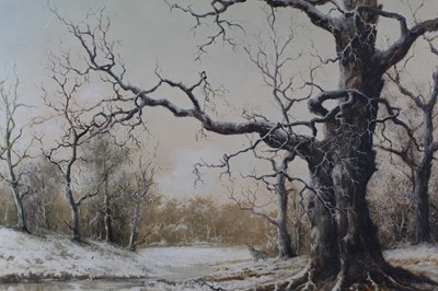 Lot 1193 - Nils Hans Christianson oil on canvas - Epping Forest