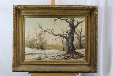 Lot 1193 - Nils Hans Christianson oil on canvas - Epping Forest