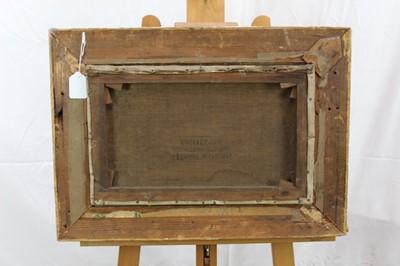Lot 1192 - Nils Hans Christiansen pair of oils - river landscapes, in gilt frames