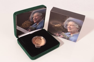 Lot 484 - G.B. - The Royal Mint issued Queen Elizabeth The Queen Mother gold proof memorial crown 2002