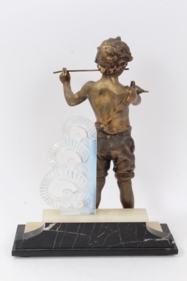 Lot 693 - Art Deco spelter figure of a boy