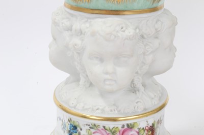 Lot 694 - Pair of French porcelain lamp bases