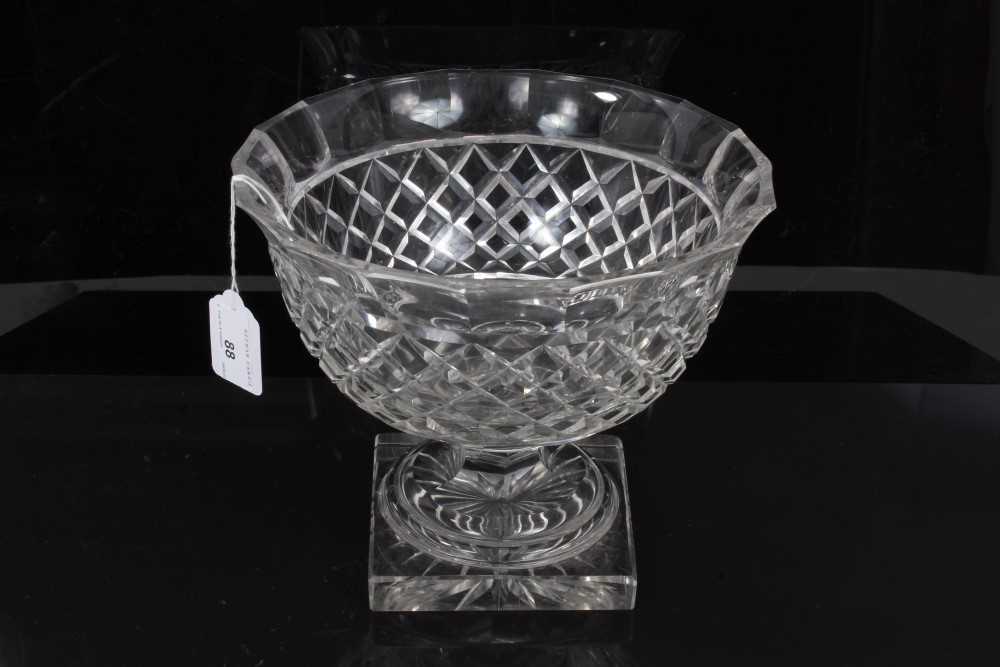 Lot 11 - 19th century cut glass pedestal bowl