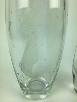 Lot 162 - Large Orefors art glass vase, similar vase