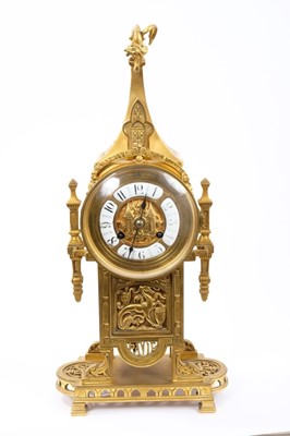 Lot 635 - Victorian ormolu gothic clock