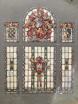 Lot 251 - Collection of unframed works- stained glass window studies